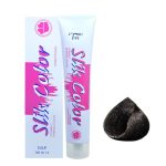رنگ مو سلیک کالر (Slik Color) شماره 4.1 رنگ قهوه ای خاکستری حجم 100 میلی‌لیتر