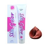 رنگ مو سلیک کالر شماره 7.64 رنگ بلوطی متوسط حجم 100 میلی‌لیتر (Slik Color)